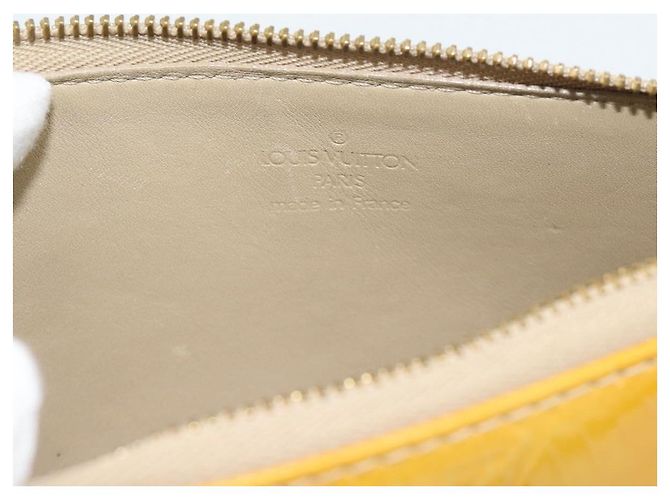 LOUIS VUITTON Monogram Vernis Lexington Pouch Beige M91010 LV Auth ka4881 - vista 19