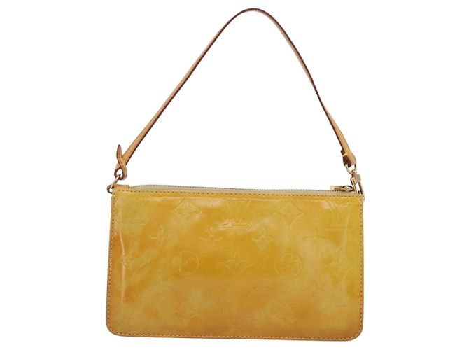 LOUIS VUITTON Monogram Vernis Lexington Pouch Beige M91010 LV Auth ka4881 - vista 2