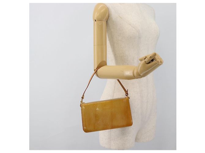 LOUIS VUITTON Monogram Vernis Lexington Pouch Beige M91010 LV Auth ka4881 - vista 22