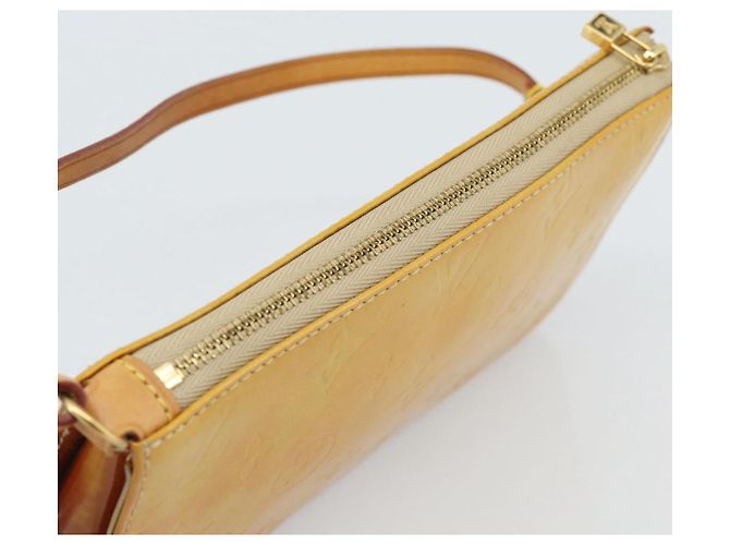 LOUIS VUITTON Monogram Vernis Lexington Pouch Beige M91010 LV Auth ka4881 - vista 6