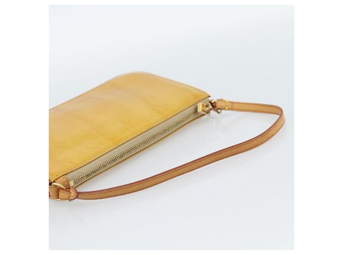 LOUIS VUITTON Monogram Vernis Lexington Pouch Beige M91010 LV Auth ka4881 - vista 7