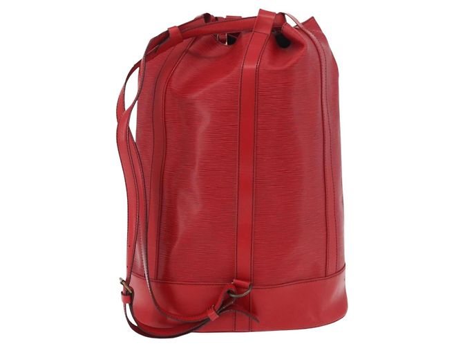 LOUIS VUITTON Epi Randonnee GM Shoulder Bag Red M43087 LV Auth bs35628 Rosso - vista 2
