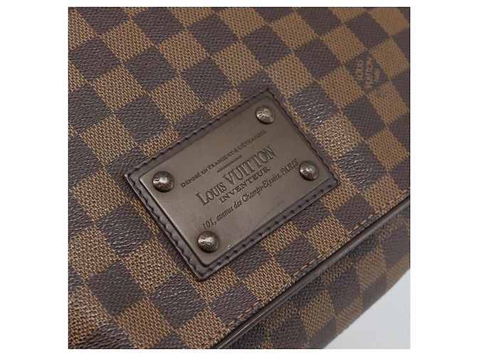 LOUIS VUITTON Borsa a spalla Damier Ebene Brooklyn MM N51211 LV Auth ka4886 - vista 17