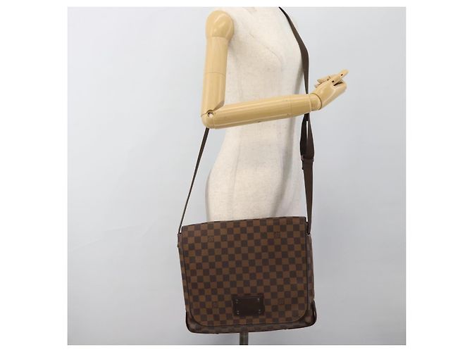 LOUIS VUITTON Borsa a spalla Damier Ebene Brooklyn MM N51211 LV Auth ka4886 - vista 23