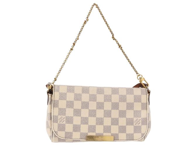 LOUIS VUITTON Borsa a tracolla Damier Azur Favorit PM 2way N41277 LV Auth bs35626 - vista 13