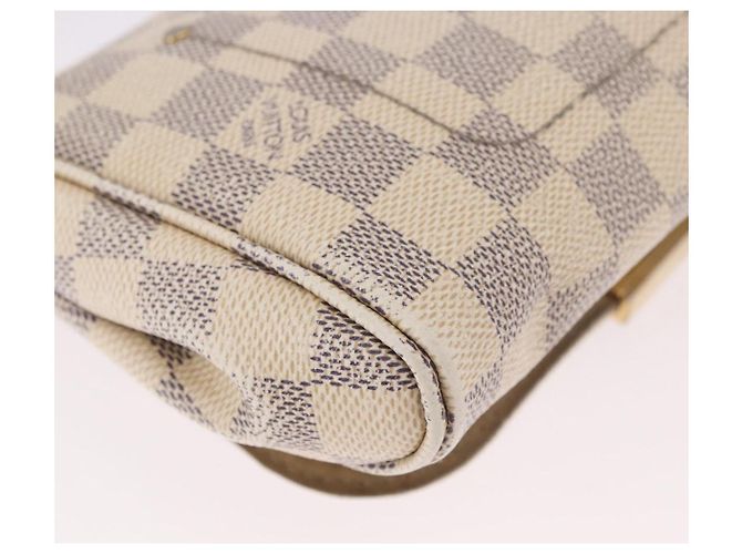 LOUIS VUITTON Borsa a tracolla Damier Azur Favorit PM 2way N41277 LV Auth bs35626 - vista 18