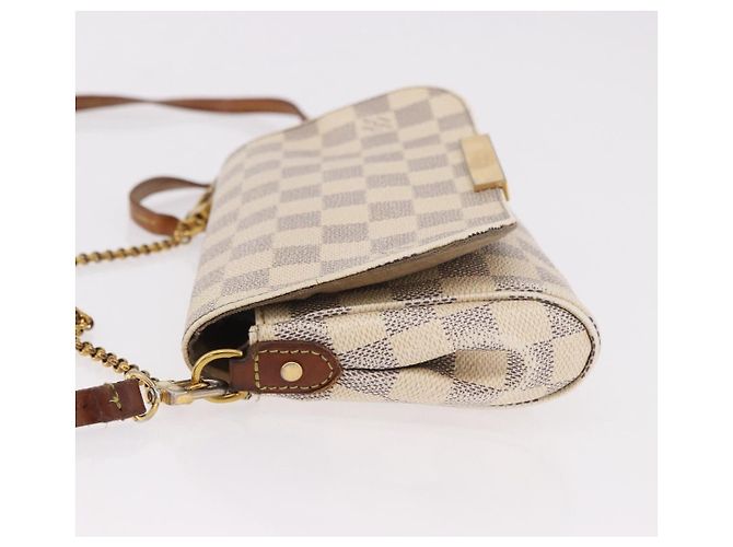 LOUIS VUITTON Borsa a tracolla Damier Azur Favorit PM 2way N41277 LV Auth bs35626 - vista 4