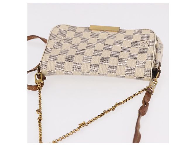 LOUIS VUITTON Borsa a tracolla Damier Azur Favorit PM 2way N41277 LV Auth bs35626 - vista 6