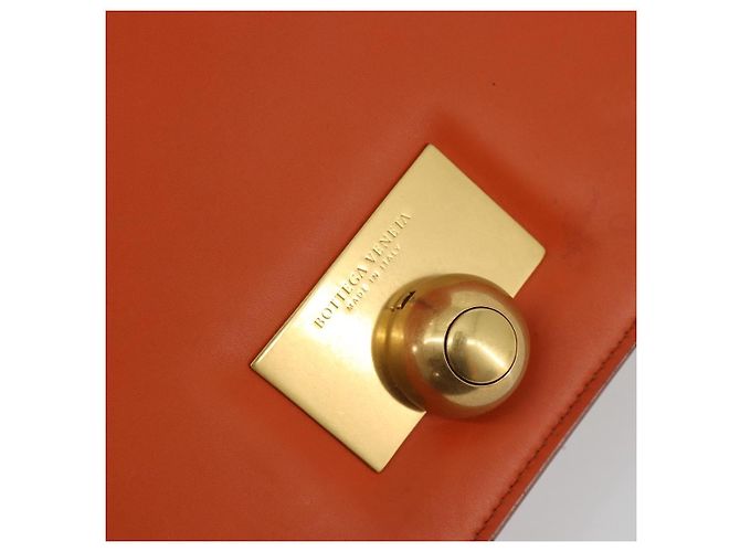 Borsa a Spalla BOTTEGA VENETA in Pelle Orange Gold Auth BA13577V D'oro Arancione - vista 10