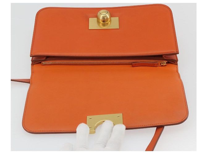 Borsa a Spalla BOTTEGA VENETA in Pelle Orange Gold Auth BA13577V D'oro Arancione - vista 18