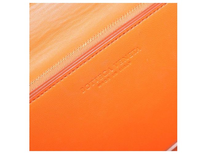 Borsa a Spalla BOTTEGA VENETA in Pelle Orange Gold Auth BA13577V D'oro Arancione - vista 19