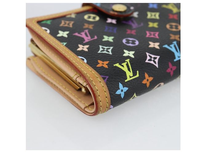 LOUIS VUITTON Portefeuille Viennois Multicolor Black M92988 Auth 188893A Nero - vista 14