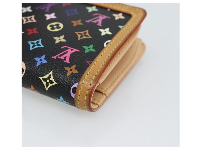 LOUIS VUITTON Portefeuille Viennois Multicolor Black M92988 Auth 188893A Nero - vista 15