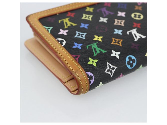 LOUIS VUITTON Portefeuille Viennois Multicolor Black M92988 Auth 188893A Nero - vista 16