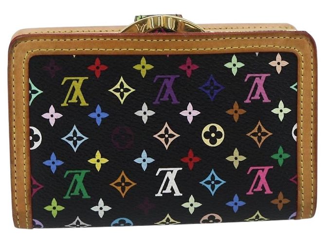LOUIS VUITTON Portefeuille Viennois Multicolor Black M92988 Auth 188893A Nero - vista 2