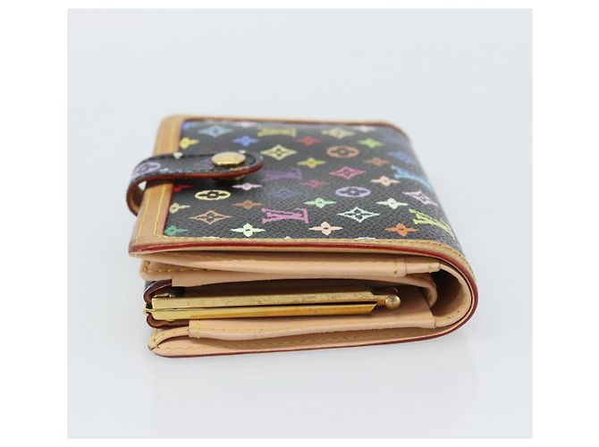 LOUIS VUITTON Portefeuille Viennois Multicolor Black M92988 Auth 188893A Nero - vista 3