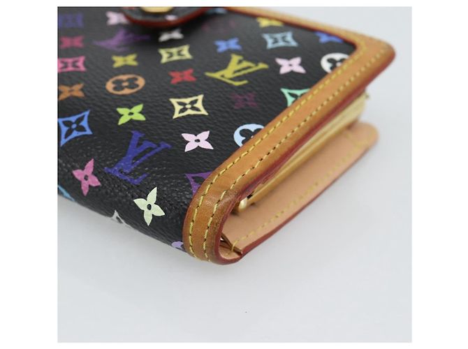 LOUIS VUITTON Portefeuille Viennois Multicolor Black M92988 Auth 188893A Nero - vista 7