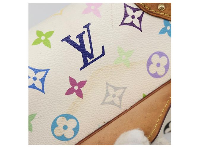 LOUIS VUITTON Borsa a Spalla Monogram Multicolor Marilyn Bianco M40206 Auth 186372 - vista 9