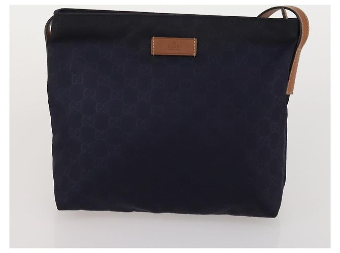 Borsa a tracolla GUCCI GG Canvas 2 Set Beige Navy Auth 185541 Blu navy - vista 10
