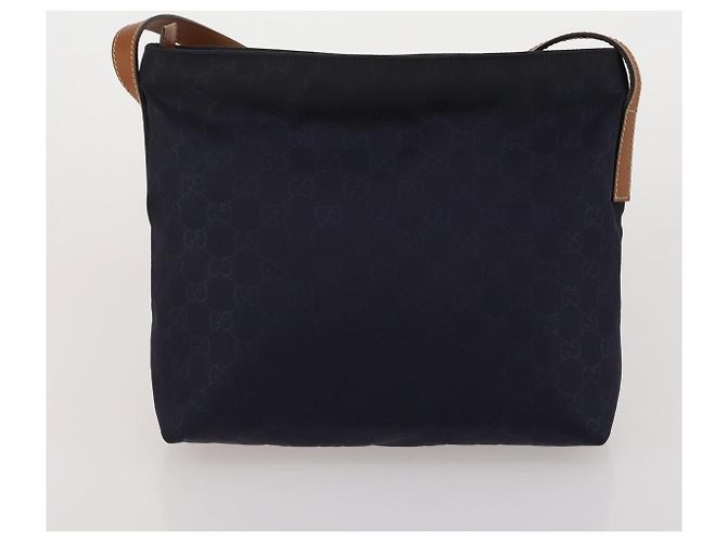 Borsa a tracolla GUCCI GG Canvas 2 Set Beige Navy Auth 185541 Blu navy - vista 11