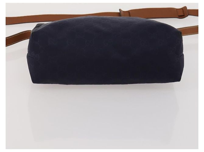Borsa a tracolla GUCCI GG Canvas 2 Set Beige Navy Auth 185541 Blu navy - vista 15