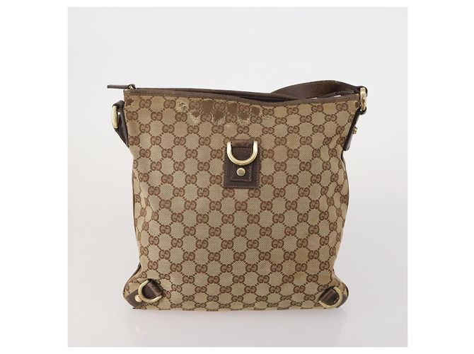 Borsa a tracolla GUCCI GG Canvas 2 Set Beige Navy Auth 185541 Blu navy - vista 2