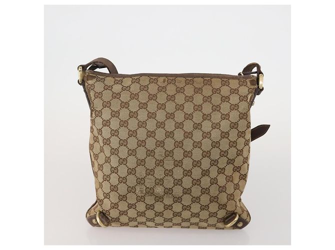 Borsa a tracolla GUCCI GG Canvas 2 Set Beige Navy Auth 185541 Blu navy - vista 3