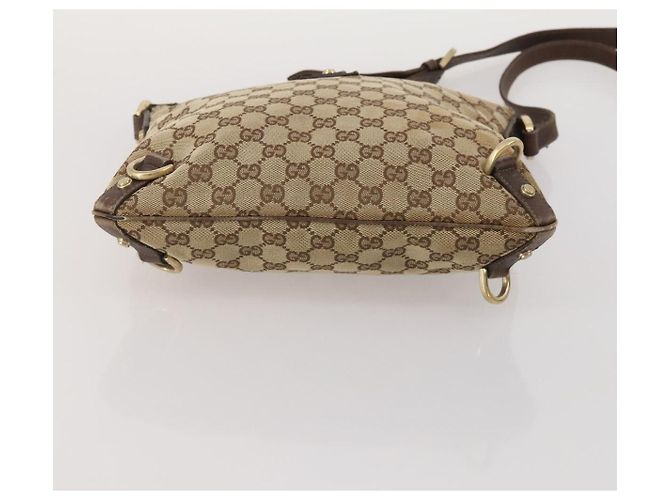 Borsa a tracolla GUCCI GG Canvas 2 Set Beige Navy Auth 185541 Blu navy - vista 7