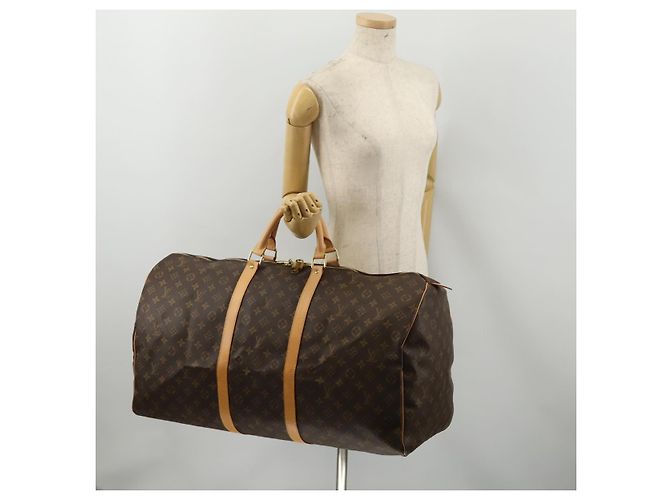 LOUIS VUITTON Monogram Keepall 60 Boston Bag M41422 LV Auth 188333SAV Monogramma - vista 21