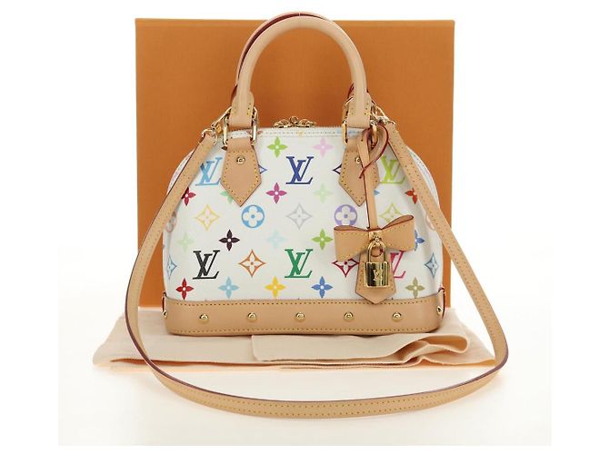 LOUIS VUITTON Monogram LV x TM Alma BB Hand Bag 2way White M13078 Auth 188884SM Bianco Monogramma - vista 12