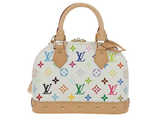 LOUIS VUITTON Monogram LV x TM Alma BB Hand Bag 2way White M13078 Auth 188884SM Bianco Monogramma - vista 13