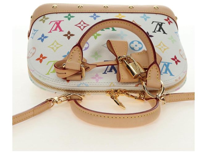 LOUIS VUITTON Monogram LV x TM Alma BB Hand Bag 2way White M13078 Auth 188884SM Bianco Monogramma - vista 14