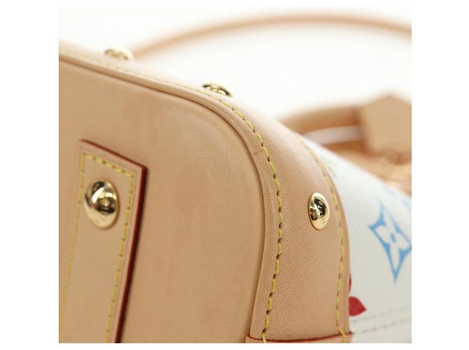 LOUIS VUITTON Monogram LV x TM Alma BB Hand Bag 2way White M13078 Auth 188884SM Bianco Monogramma - vista 17