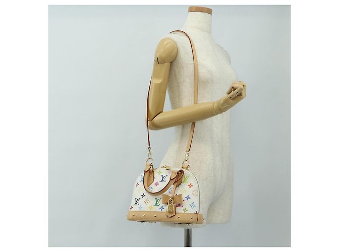 LOUIS VUITTON Monogram LV x TM Alma BB Hand Bag 2way White M13078 Auth 188884SM Bianco Monogramma - vista 28