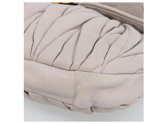 Borsa a Spalla Miu Miu Matelassé in Pelle 2way Rosa Oro Auth bs35641 D'oro - vista 18