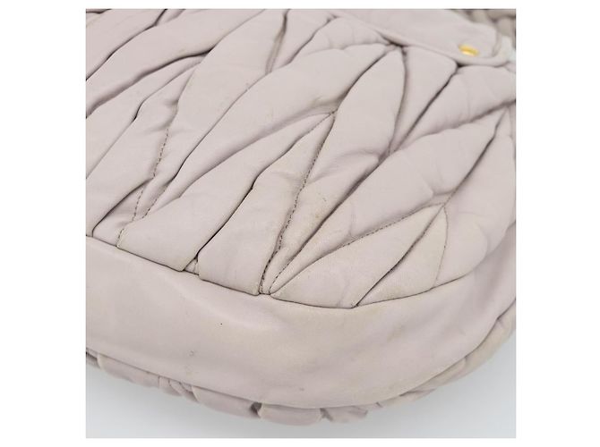 Borsa a Spalla Miu Miu Matelassé in Pelle 2way Rosa Oro Auth bs35641 D'oro - vista 20