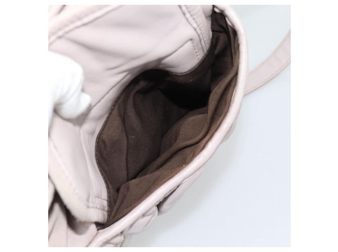 Borsa a Spalla Miu Miu Matelassé in Pelle 2way Rosa Oro Auth bs35641 D'oro - vista 32