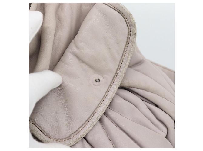 Borsa a Spalla Miu Miu Matelassé in Pelle 2way Rosa Oro Auth bs35641 D'oro - vista 9