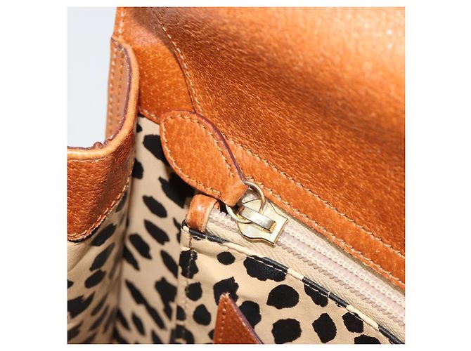 Borsa a mano VALENTINO in pelle marrone oro Auth bs35674 D'oro - vista 20
