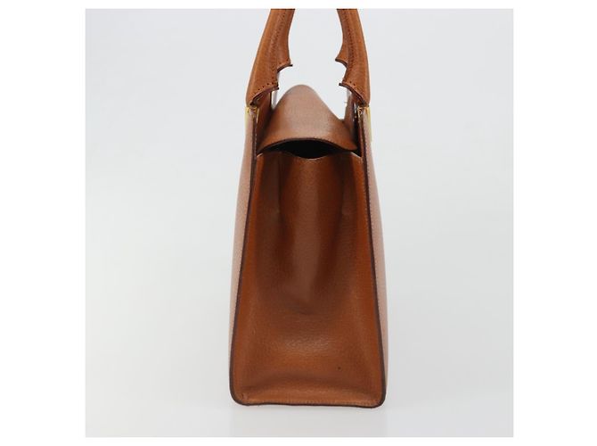 Borsa a mano VALENTINO in pelle marrone oro Auth bs35674 D'oro - vista 4