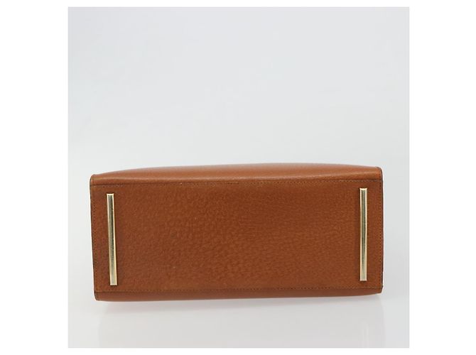 Borsa a mano VALENTINO in pelle marrone oro Auth bs35674 D'oro - vista 5