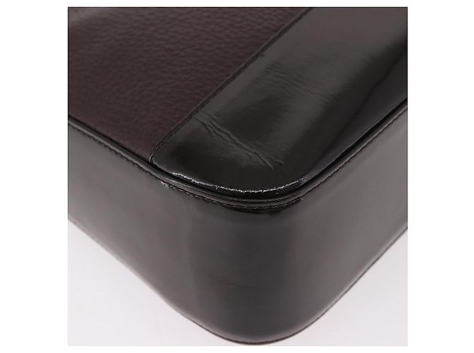 Borsa a Spalla VERSACE in Pelle Marrone Oro Auth ka4945 D'oro - vista 15