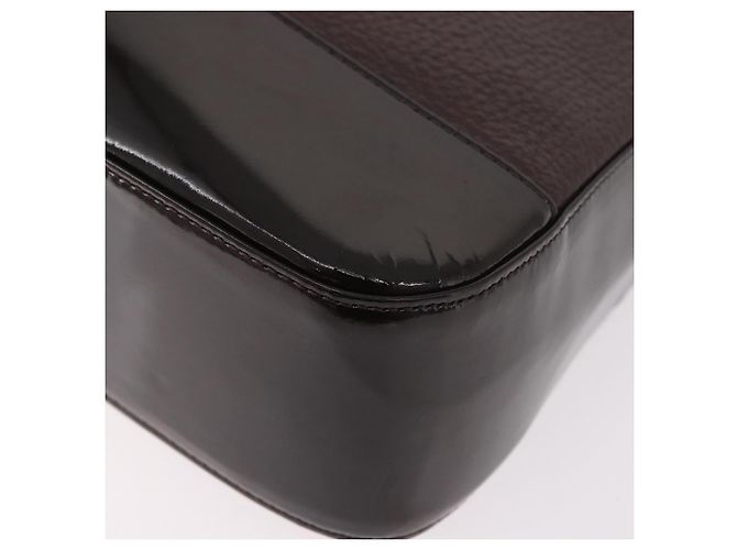 Borsa a Spalla VERSACE in Pelle Marrone Oro Auth ka4945 D'oro - vista 16