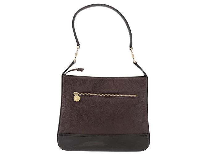 Borsa a Spalla VERSACE in Pelle Marrone Oro Auth ka4945 D'oro - vista 2