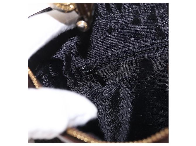 Borsa a Spalla VERSACE in Pelle Marrone Oro Auth ka4945 D'oro - vista 22