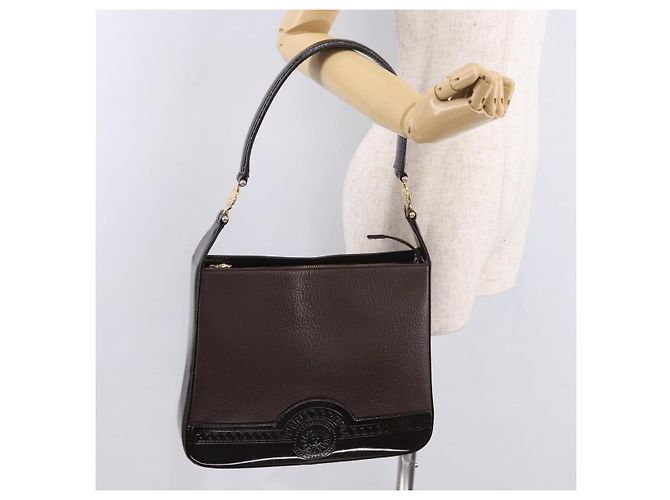 Borsa a Spalla VERSACE in Pelle Marrone Oro Auth ka4945 D'oro - vista 24