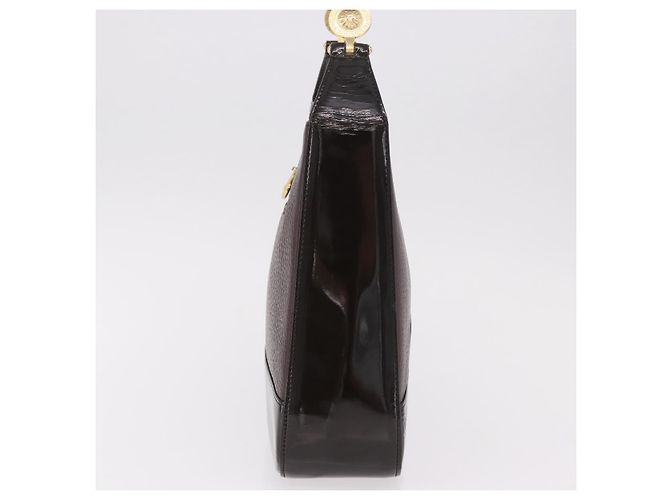Borsa a Spalla VERSACE in Pelle Marrone Oro Auth ka4945 D'oro - vista 4