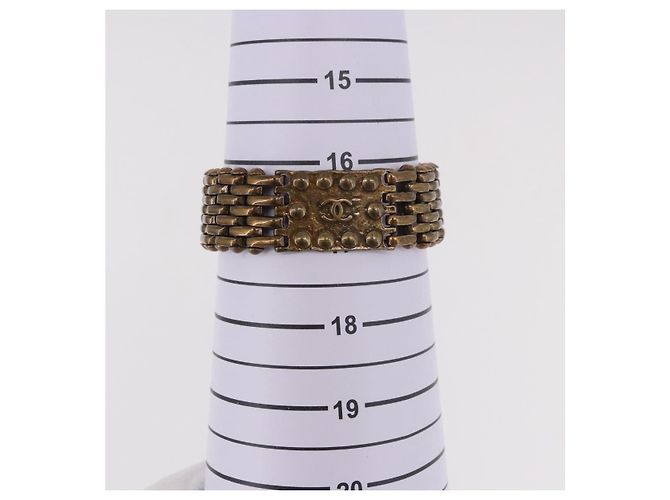 Bracciale CHANEL Metallo Tonalità Oro CC Auth BA13634M - vista 10
