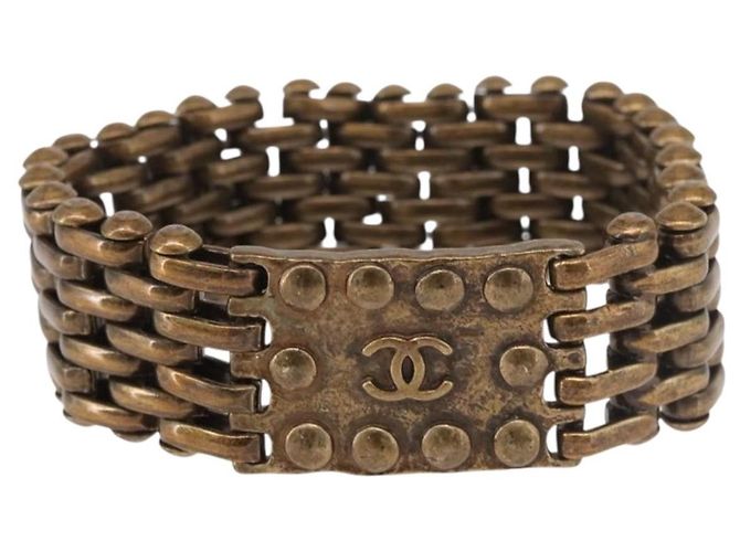 Bracciale CHANEL Metallo Tonalità Oro CC Auth BA13634M - vista 2