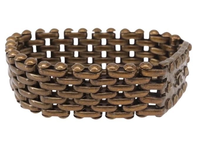 Bracciale CHANEL Metallo Tonalità Oro CC Auth BA13634M - vista 5